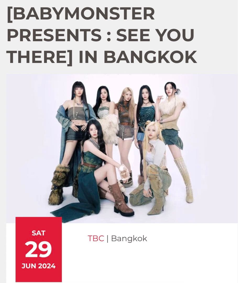 Babymonster ファリタ バンコクVIP限定サイン入りポスター ベビモン