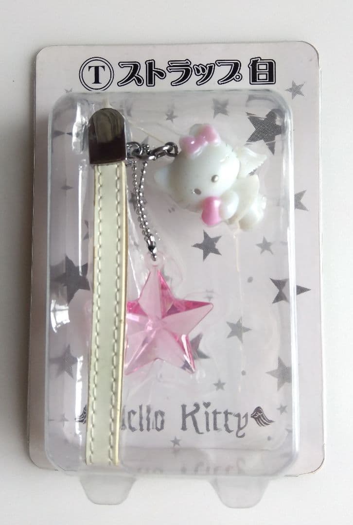 平成レトロ ハローキティ ホワイトエンジェル ブラックデビル ストラップ セット
