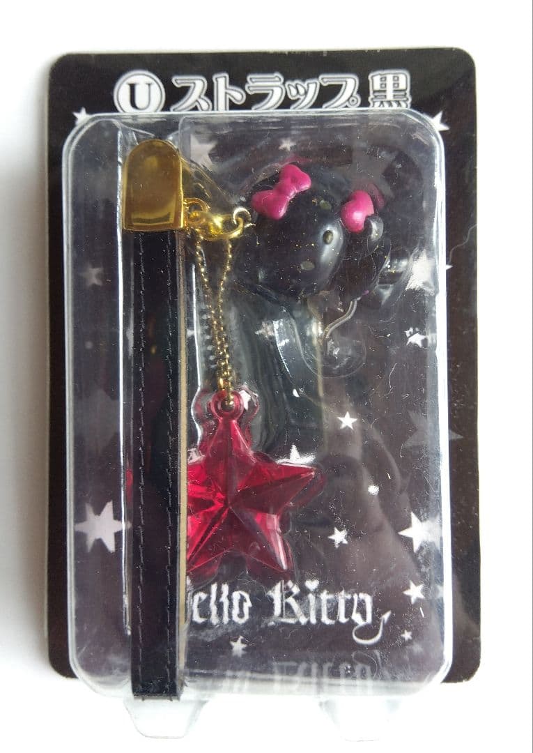 平成レトロ ハローキティ ホワイトエンジェル ブラックデビル ストラップ セット