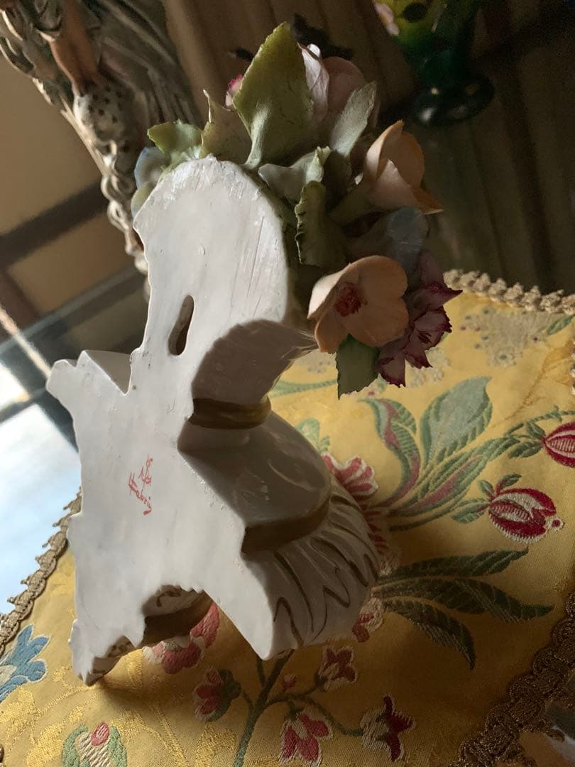 イタリア製　陶花　ビンテージ壁掛け豪華な陶花2セット美品綺麗です！