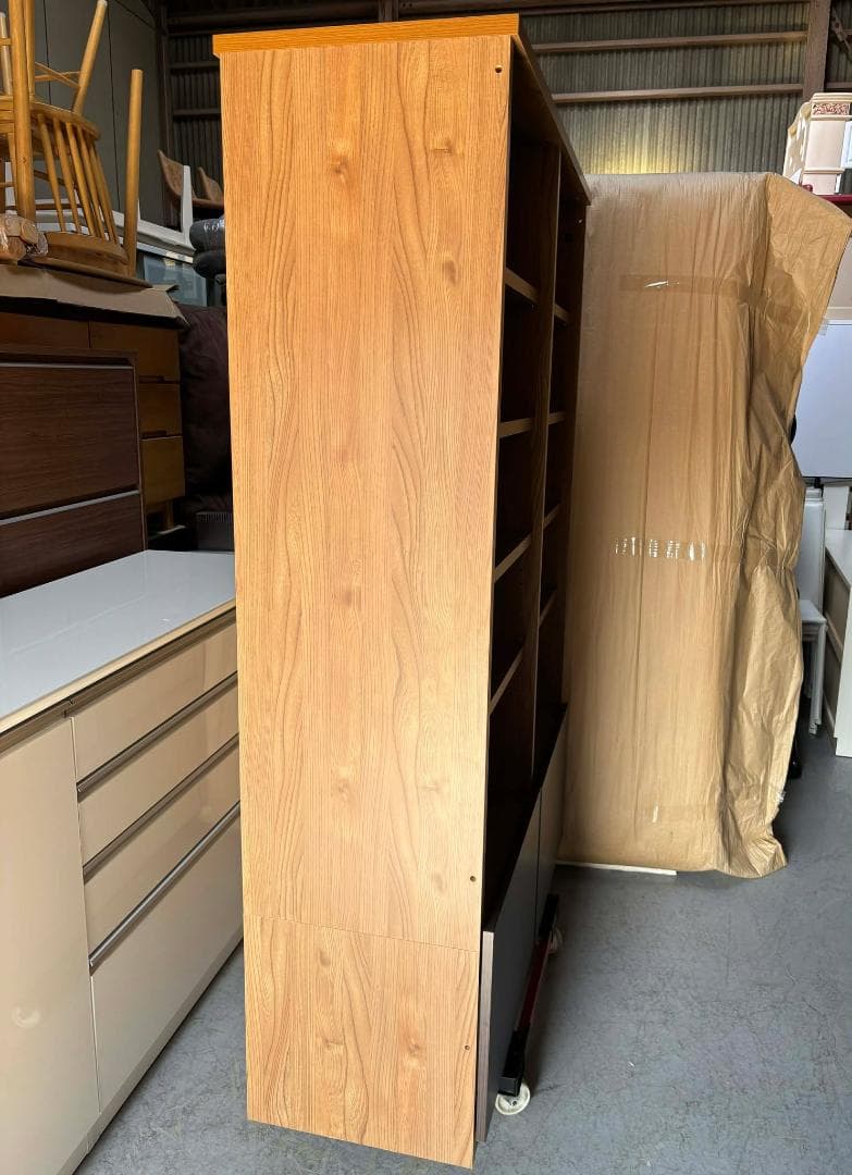 ライジング 国産 オープン棚オープンラック照明付き、幅117cm Used/美品