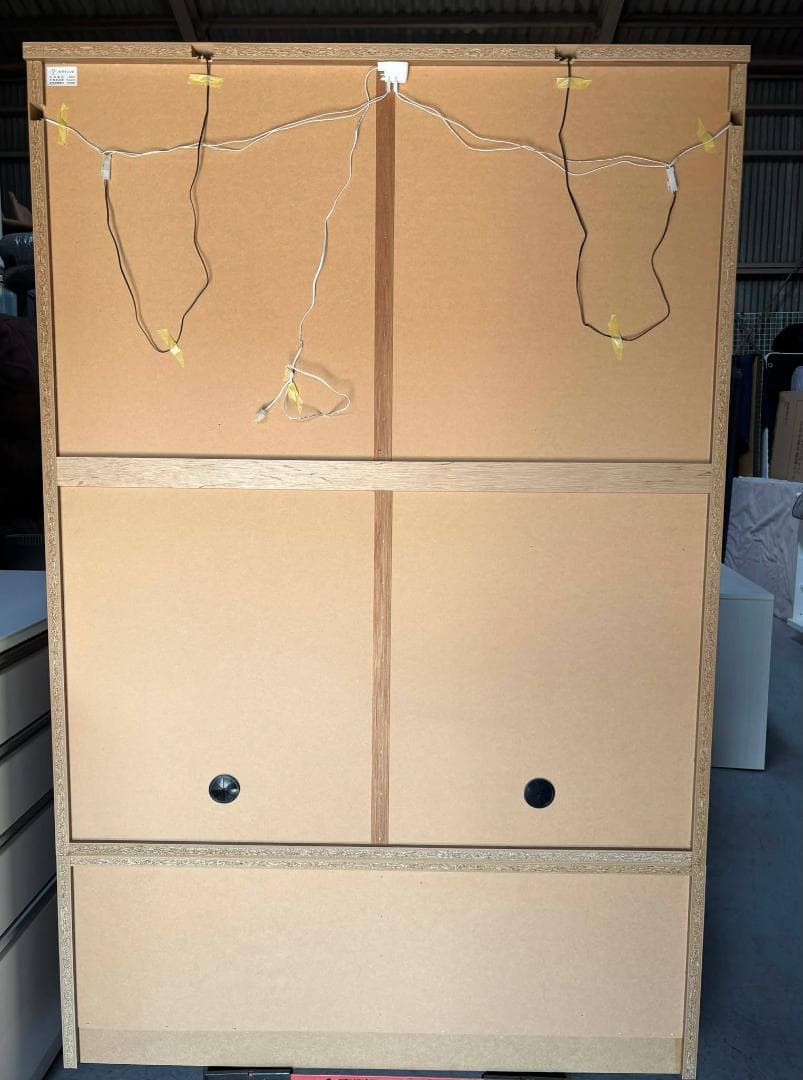 ライジング 国産 オープン棚オープンラック照明付き、幅117cm Used/美品