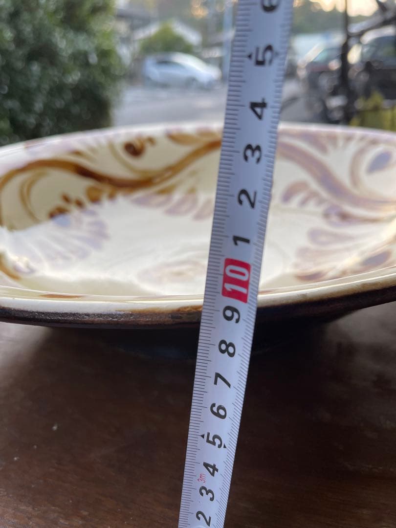 値下げします！やちむん　島袋常秀作 大皿1尺2寸　37cm 読谷村の直営店で購入