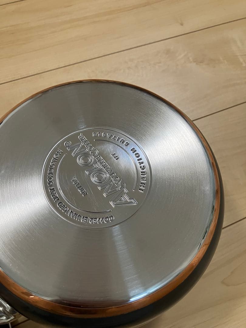 Anolon Nouvelle Copper 20cm 片手鍋 ガラス蓋付き