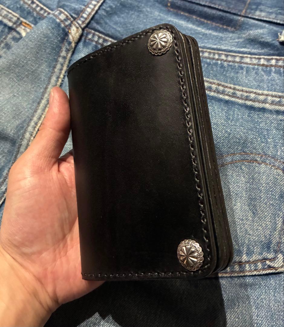 トラッカーウォレット　ミドル　シルバー925コンチョ　インディアンジュエリー