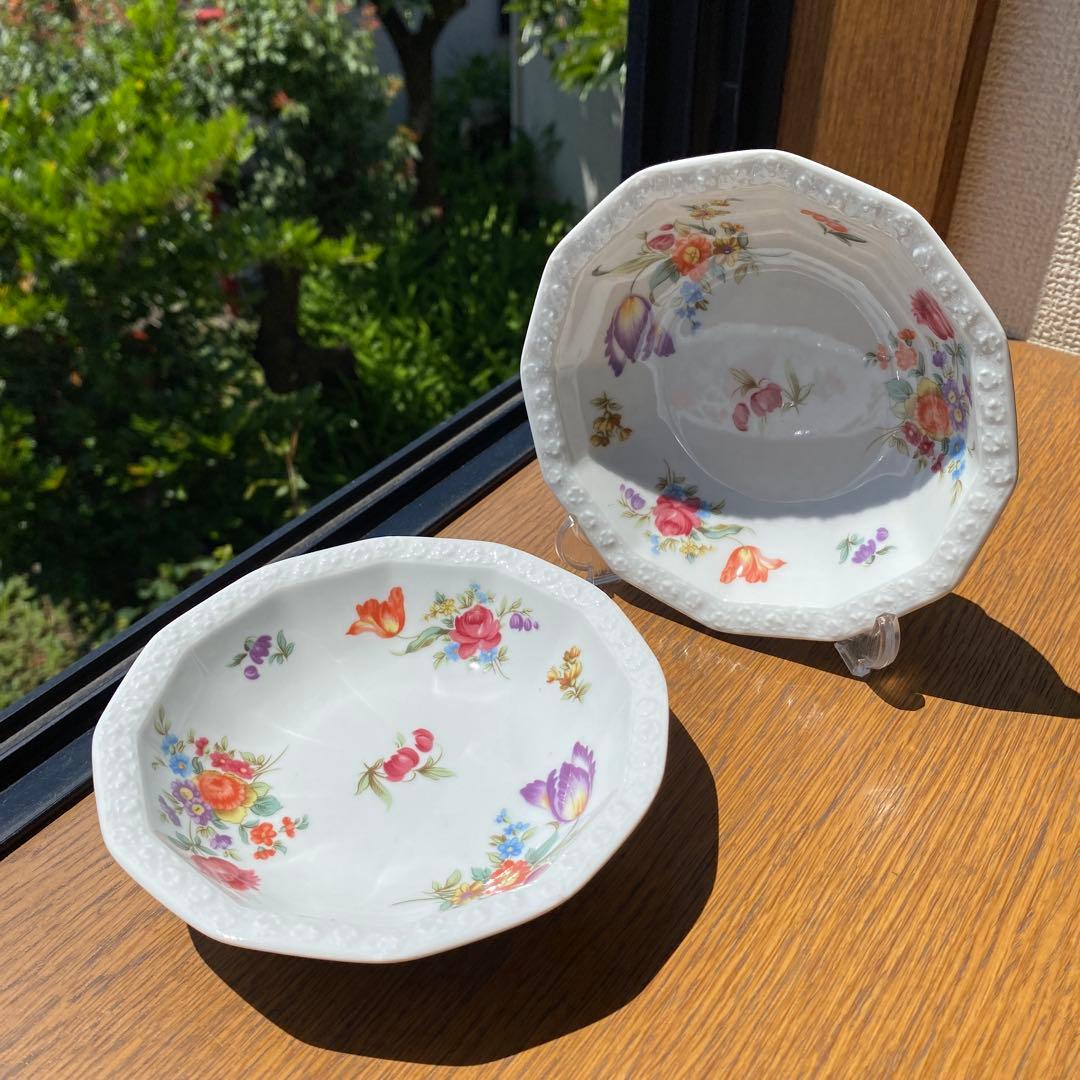 更に値下【4点セット】ローゼンタール　マリアサマーブーケ　プレート＆ボウル