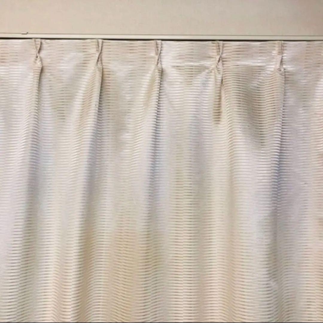 厚地カーテン　幅150cm×丈200cm2枚　アイボリー