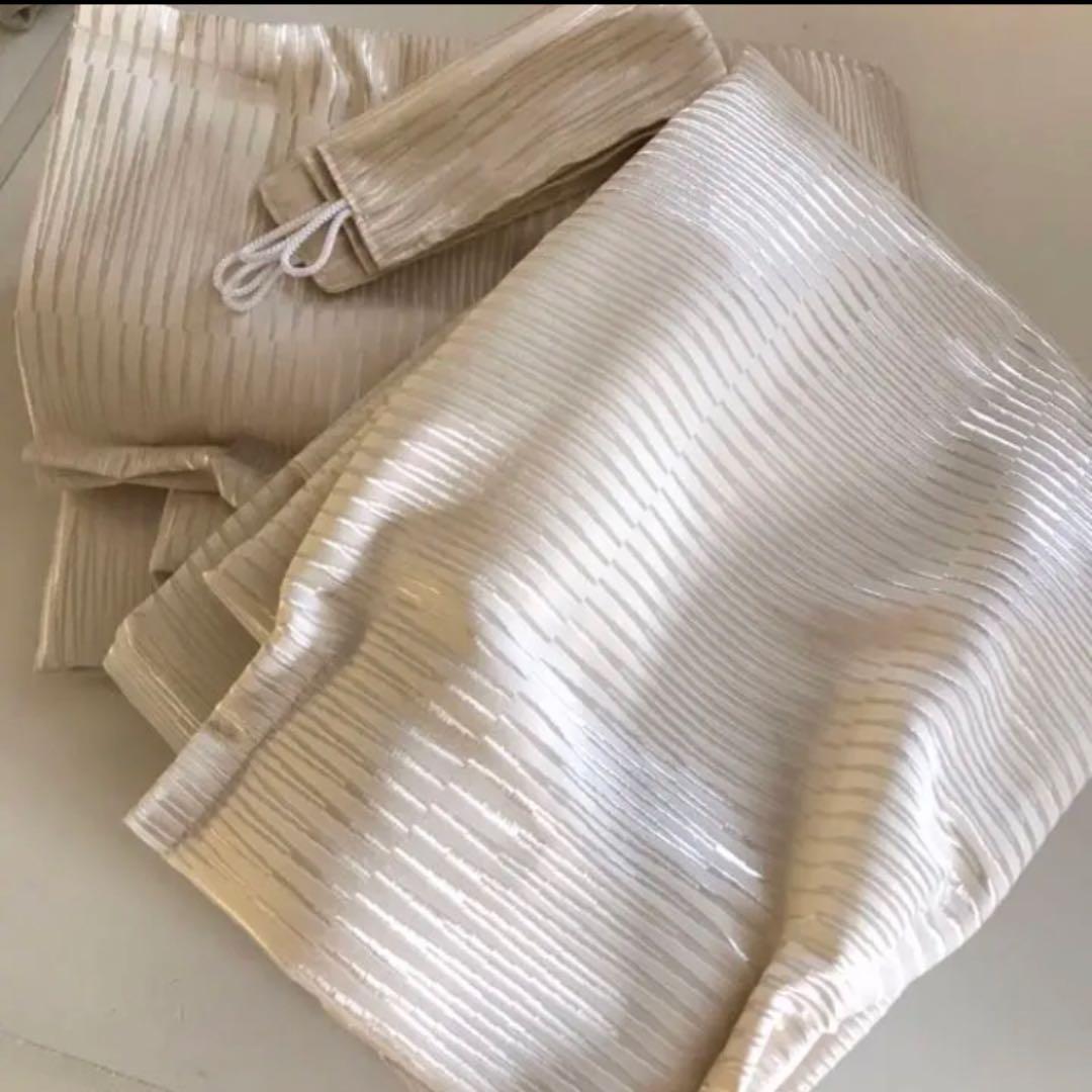 厚地カーテン　幅150cm×丈200cm2枚　アイボリー