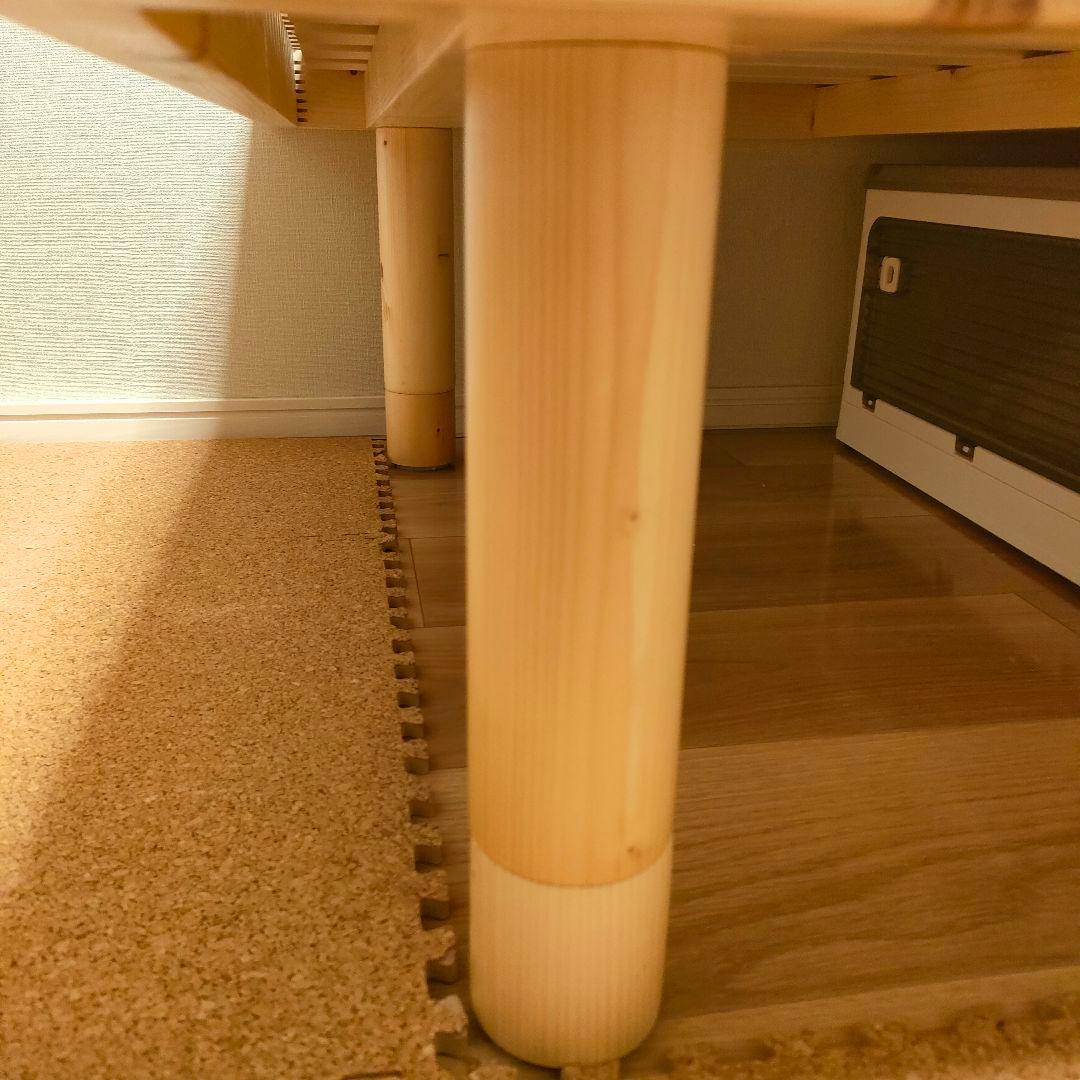 追加脚部付き バノン ショート セミシングル 高さ4段階 ベッドフレーム 木製