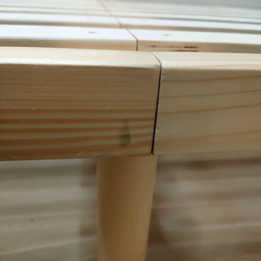 追加脚部付き バノン ショート セミシングル 高さ4段階 ベッドフレーム 木製