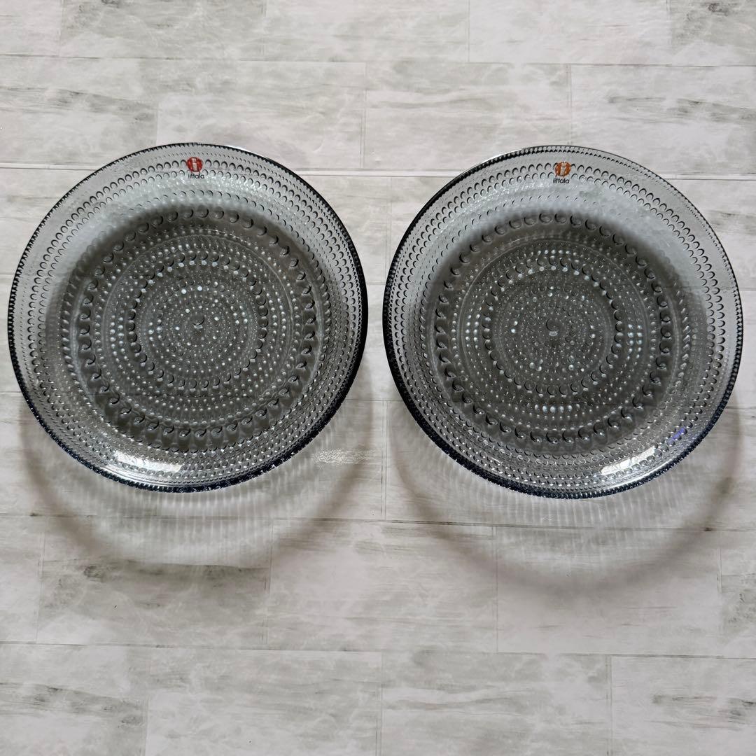 美品・廃盤色】iittalaイッタラ カステヘルミ17cmプレート グレー2枚