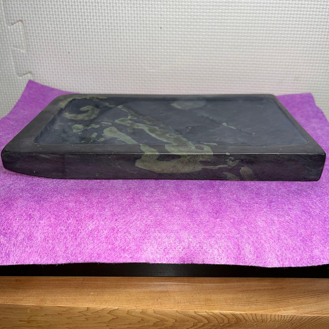 ⭕️端渓硯 希少 翡翠紋 綺麗 22cm超え 長方研 - メルカリ