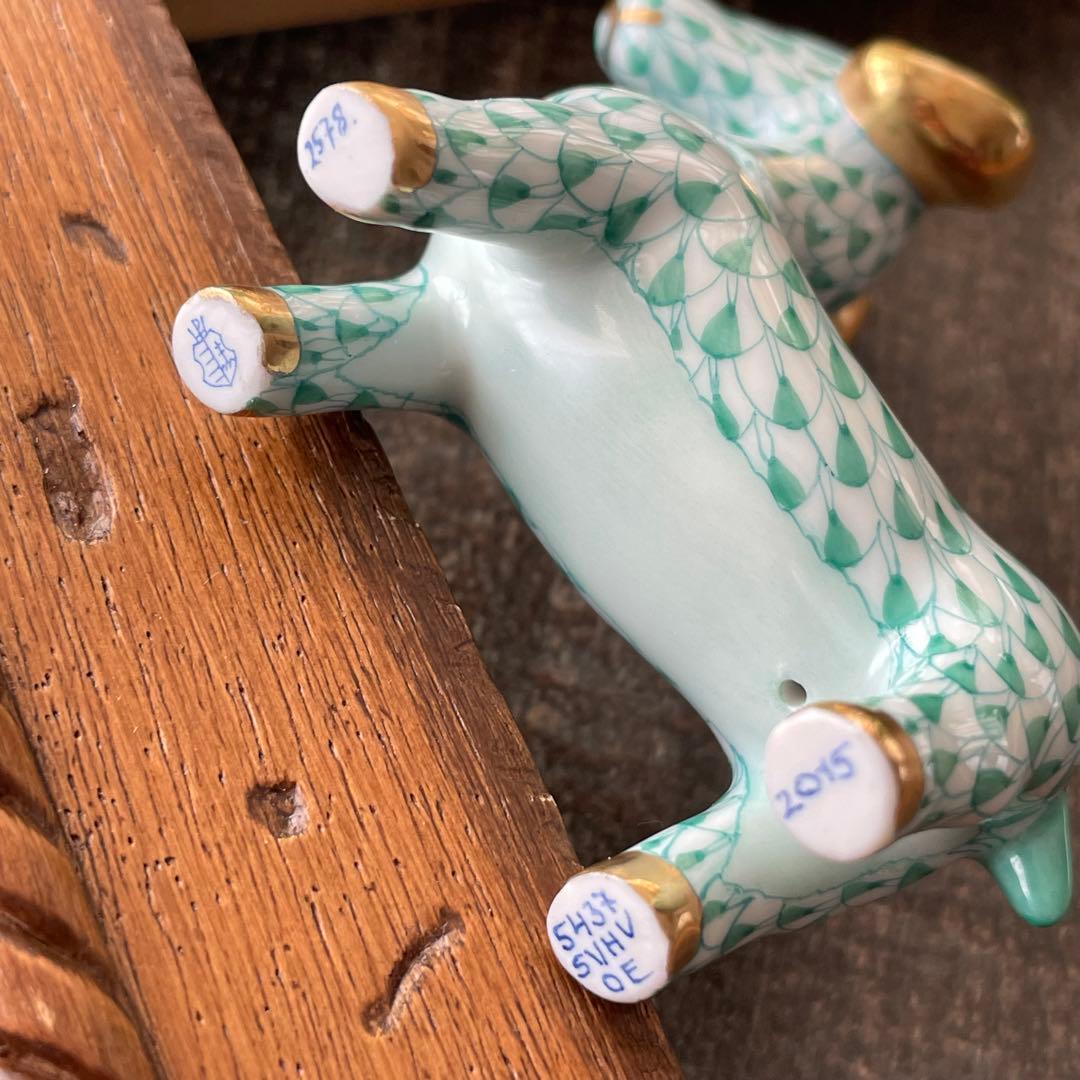 HEREND ゾディアック　十二支フィギュリン　グリーン　2015年