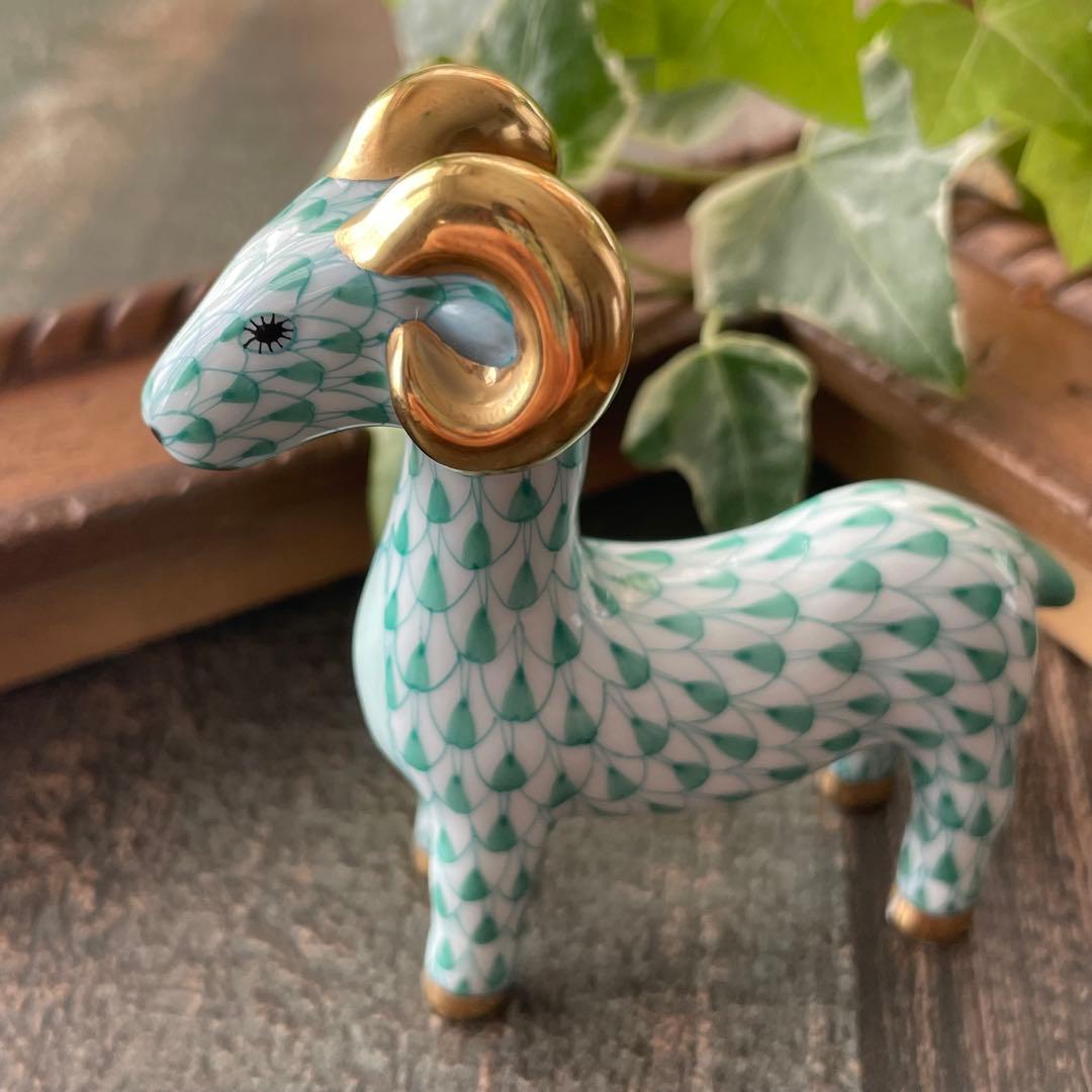 HEREND ゾディアック　十二支フィギュリン　グリーン　2015年