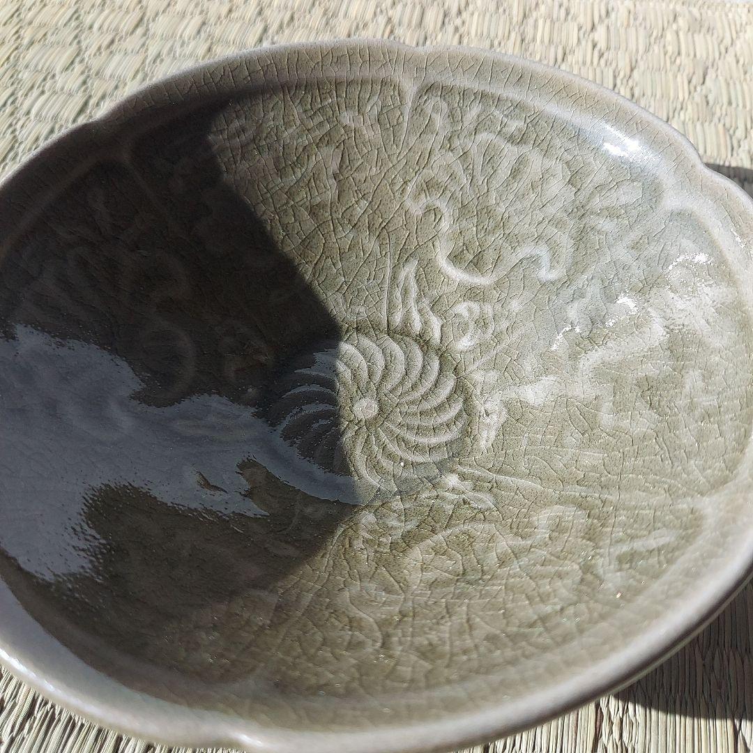 近藤亮介 陽刻　渋いグリーン系　小鉢　2個セット　新品未使用