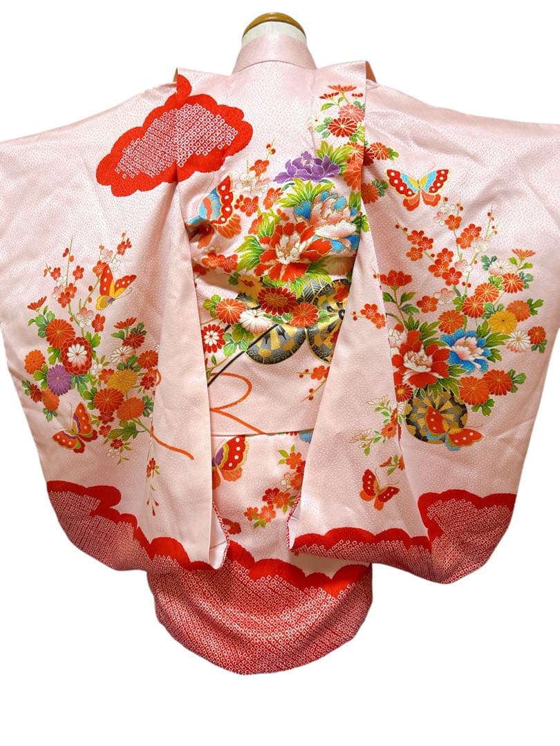 小さめ2歳から3歳用♡七五三　女の子　フルセット　正絹　総絞り被布