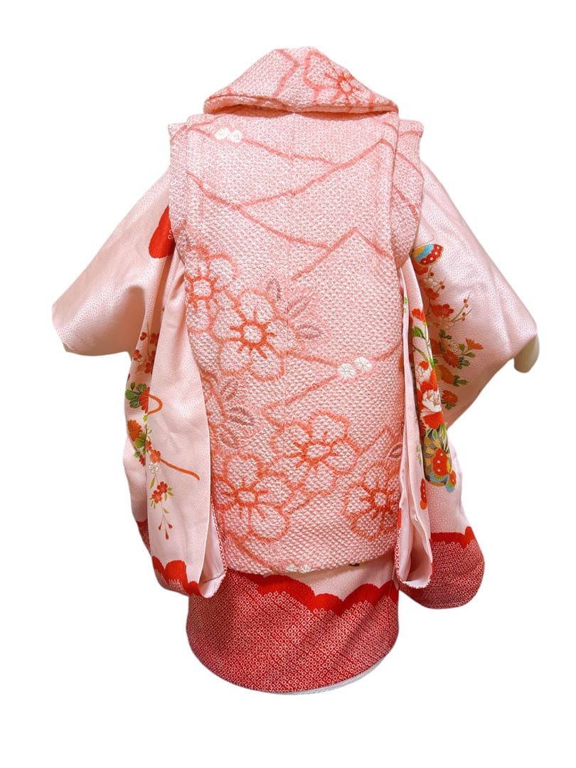 小さめ2歳から3歳用♡七五三　女の子　フルセット　正絹　総絞り被布
