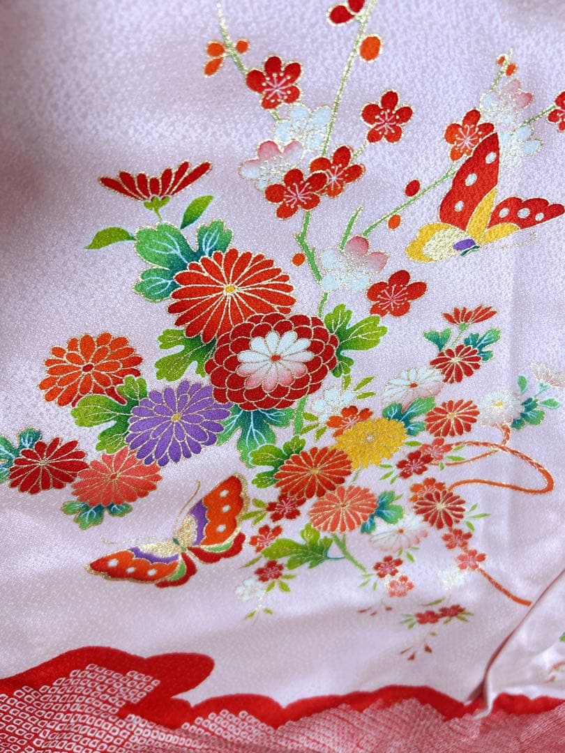 小さめ2歳から3歳用♡七五三　女の子　フルセット　正絹　総絞り被布