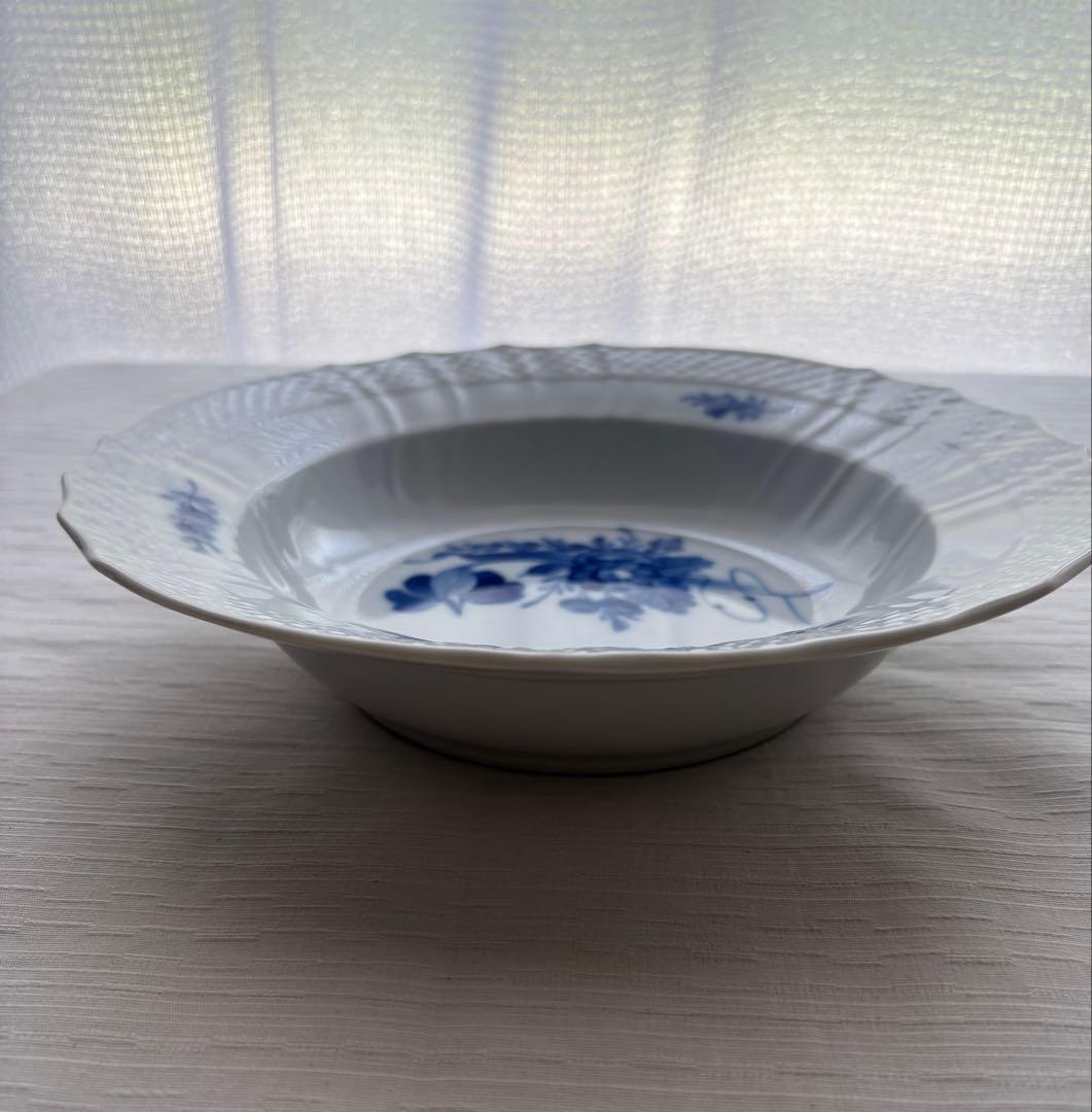 廃盤品/ロイヤルコペンハーゲン ブルーフラワーカーブ深皿23.5