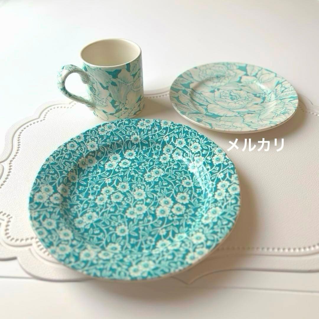 バーレイ プレート　オーデニールハイビスカス　マグカップ　キャリコプレート