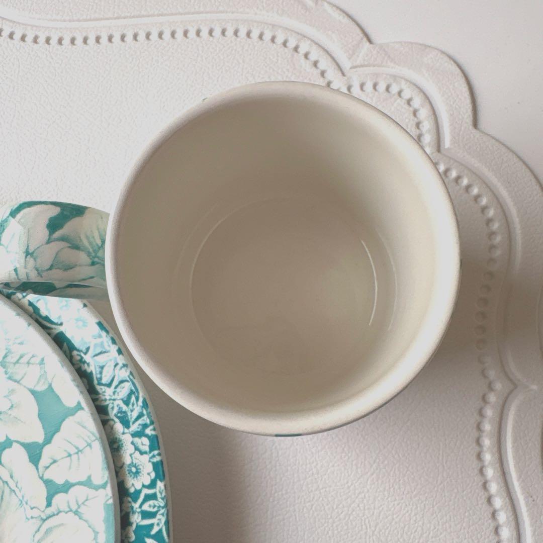 バーレイ プレート　オーデニールハイビスカス　マグカップ　キャリコプレート