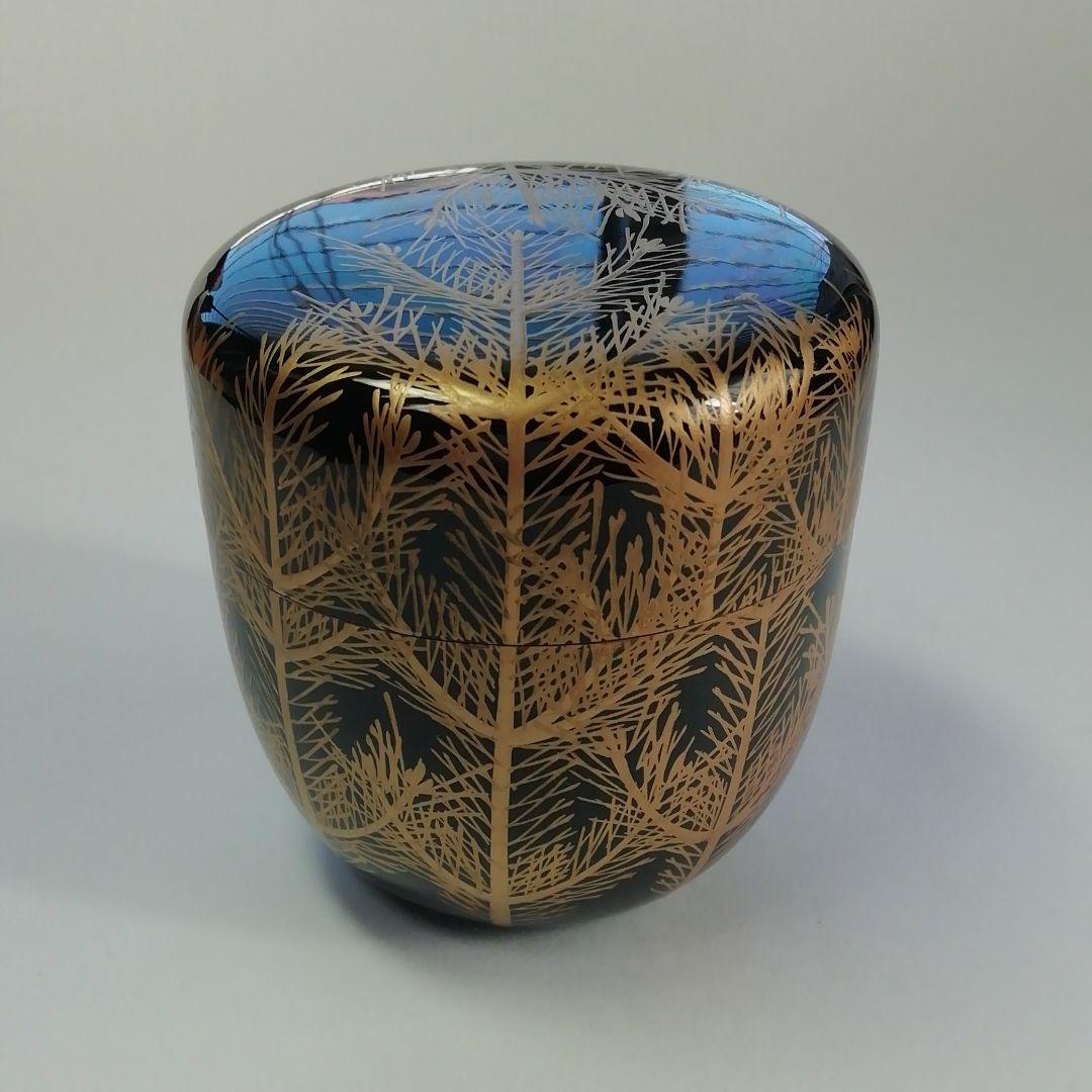 ★良漆造★柴野誡堂★花押★唐松蒔絵★中棗