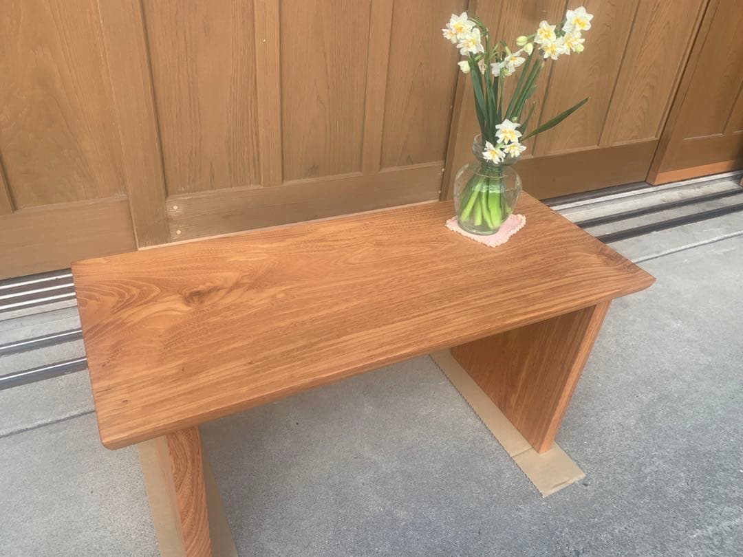 【MUKU】欅(ケヤキ)のベンチ，サイドテーブル