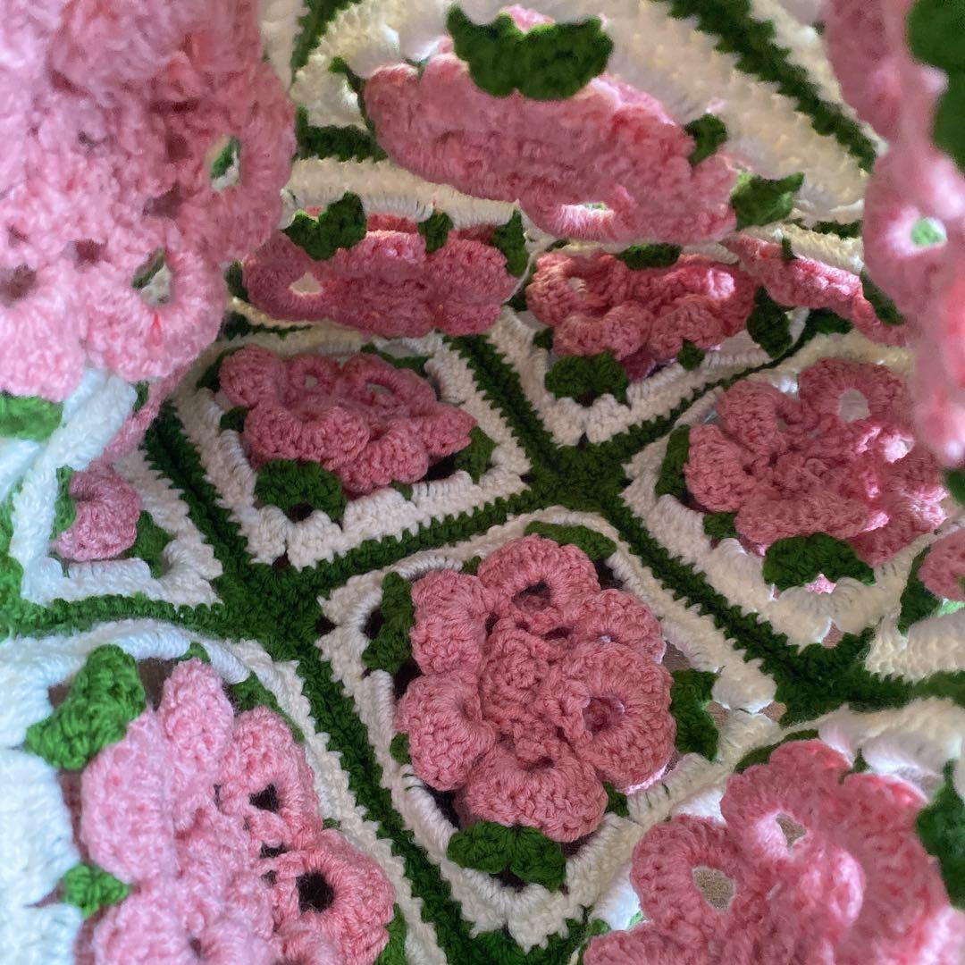 【新作】トートバッグ　編み物　編み物バッグ