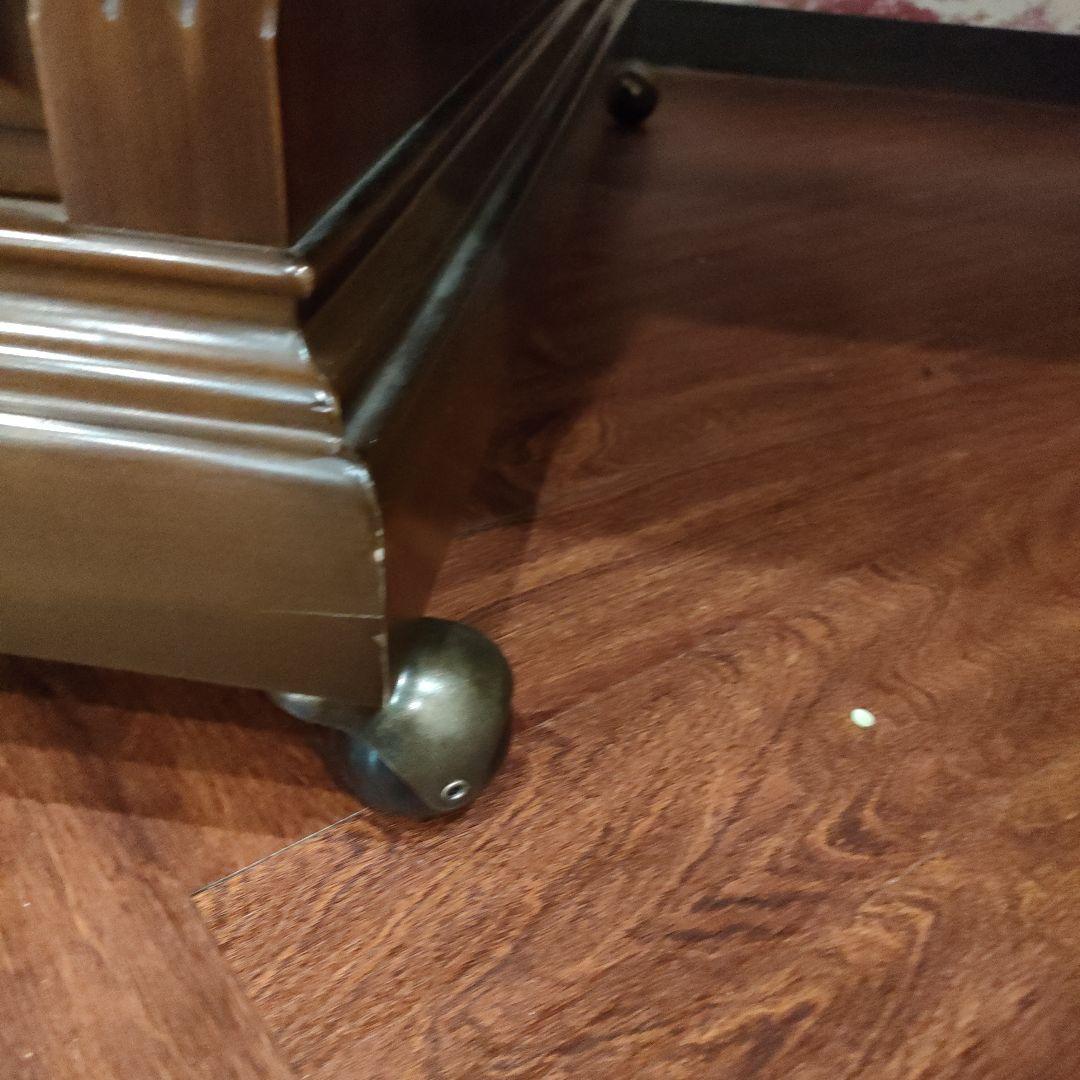 豪華クラシック書斎両袖 木製デスク 幅180㌢キャスター付き鍵付き