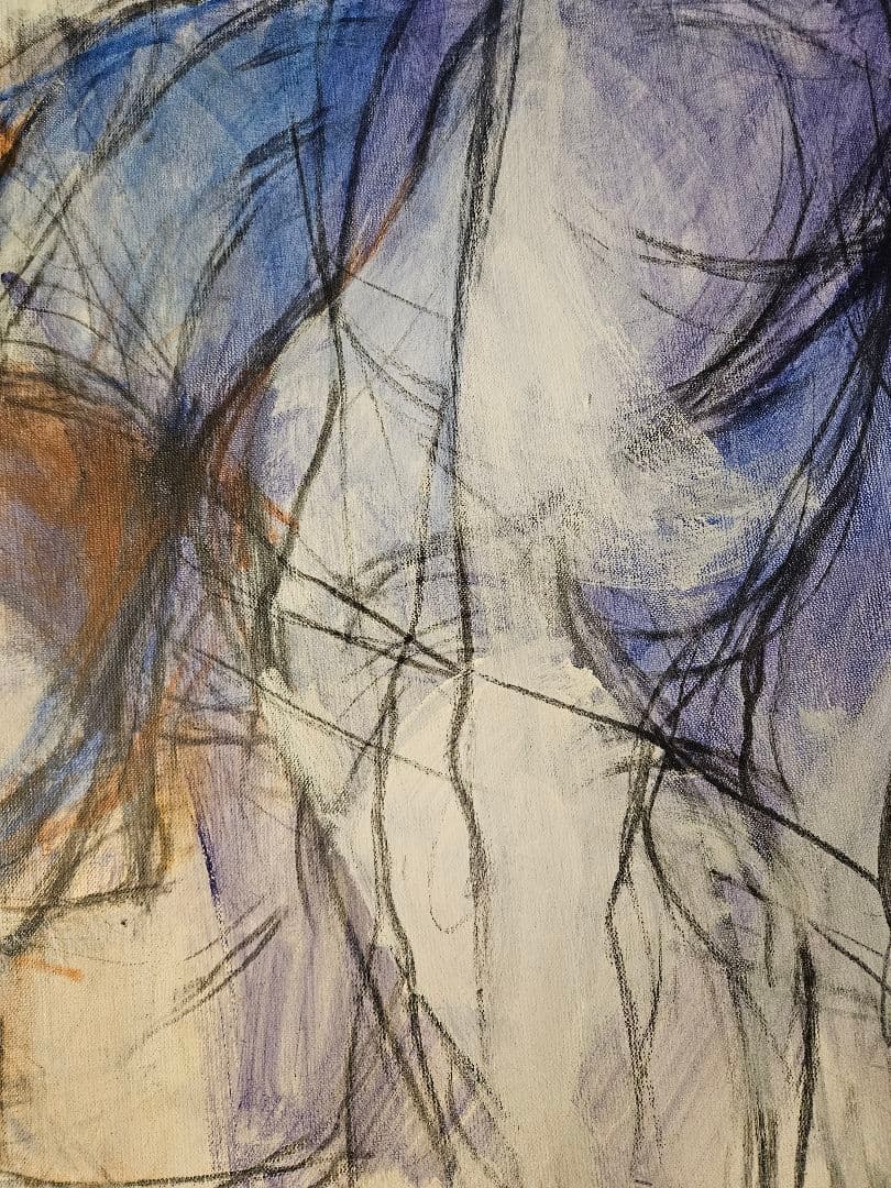 スイス画家ラルフ・アウグスブルガー、S50号の大迫力、躍動感溢れる