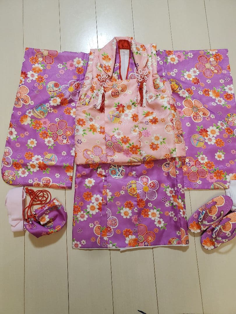 しちごさん　3歳　着物　被布　セット