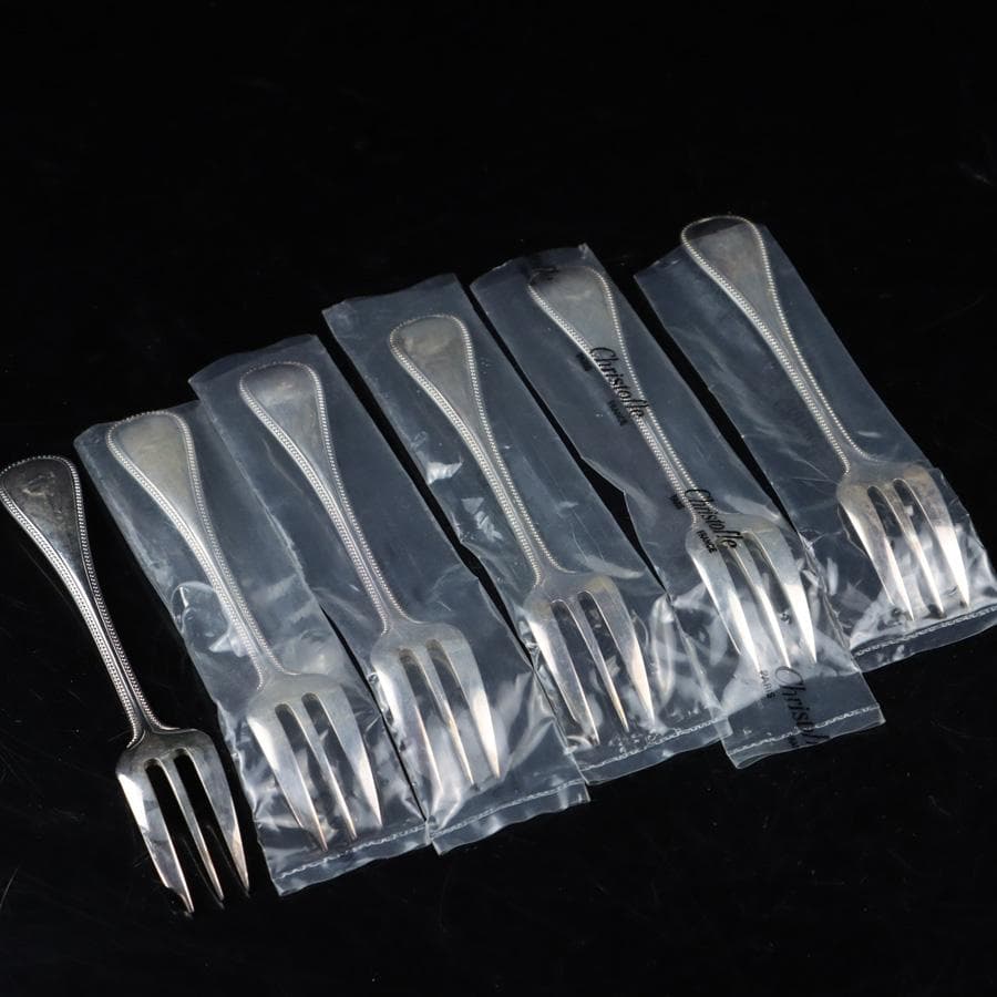 Y2798-5 クリストフル パール ケーキフォーク 6本セット