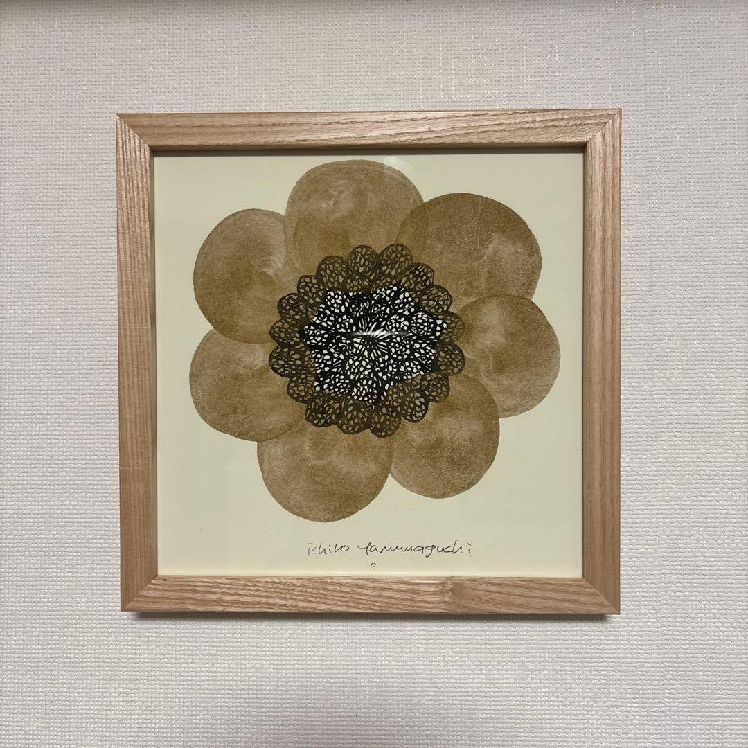 IDEE］アートポスター 山口一郎 HANA － head－gold