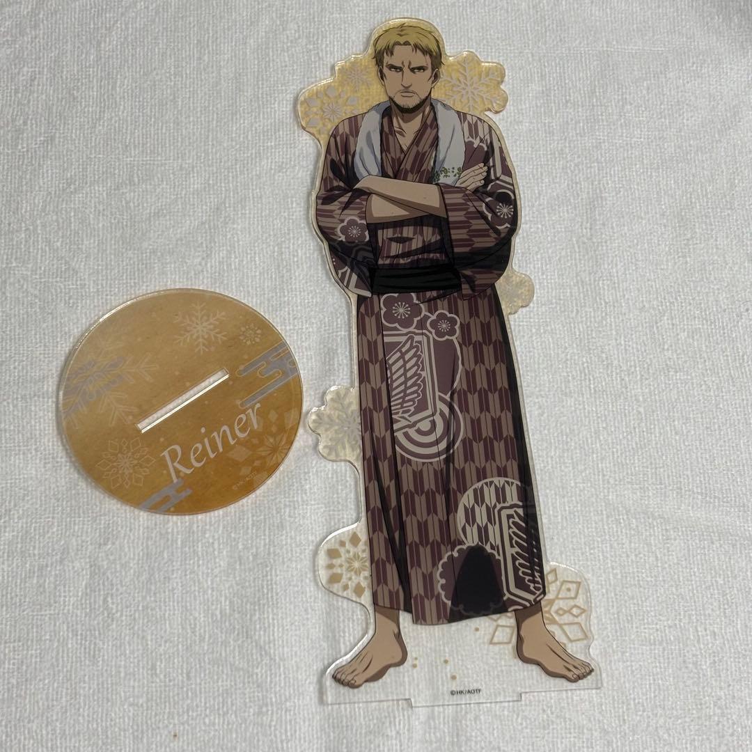 進撃の巨人 ライナー ビッグ アクリルスタンド 極楽湯 名古屋 推し旅