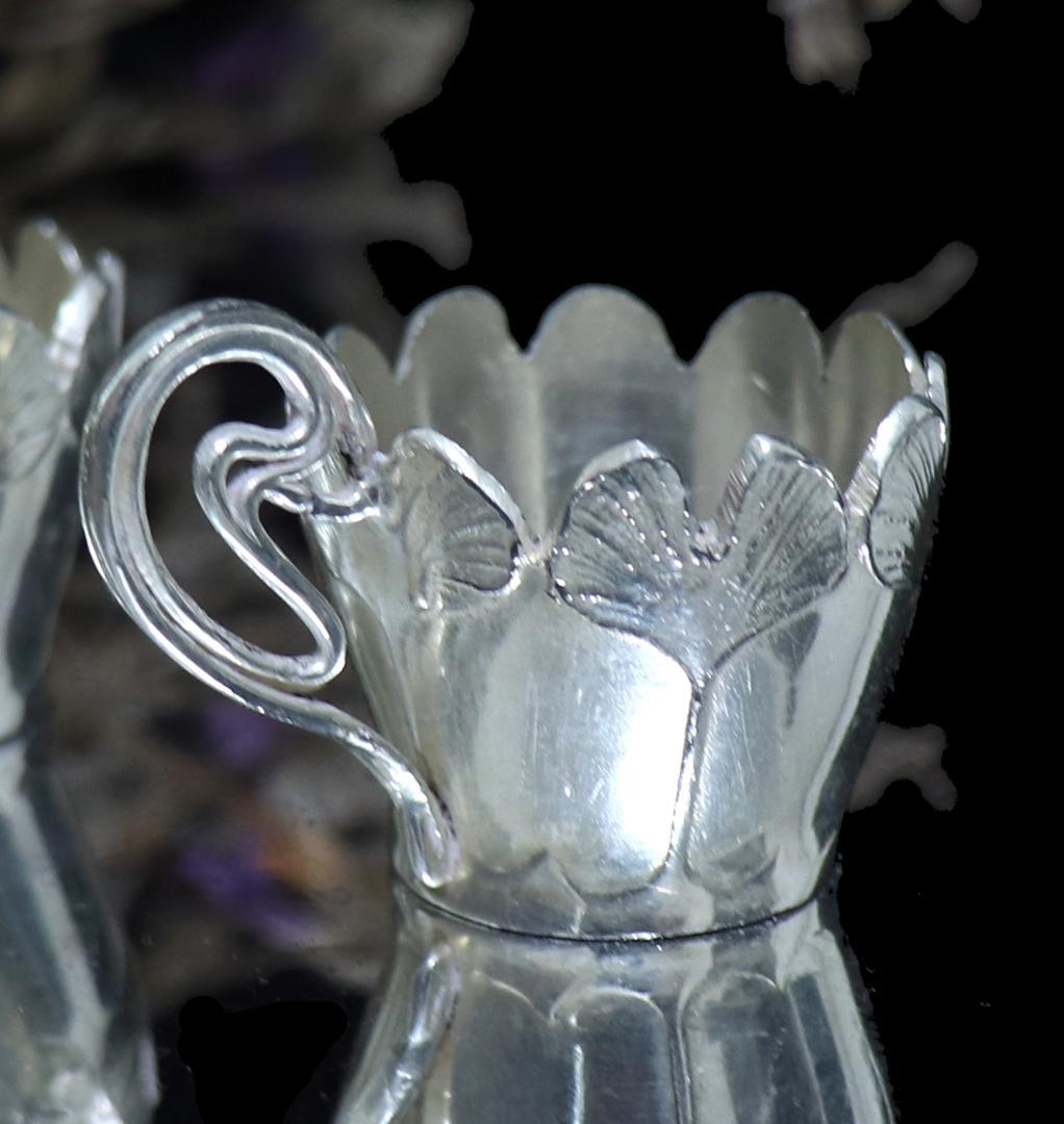 アンティーク・クリストフル 激レア イチョウ文 カップ 調味料入れ ペア 2個