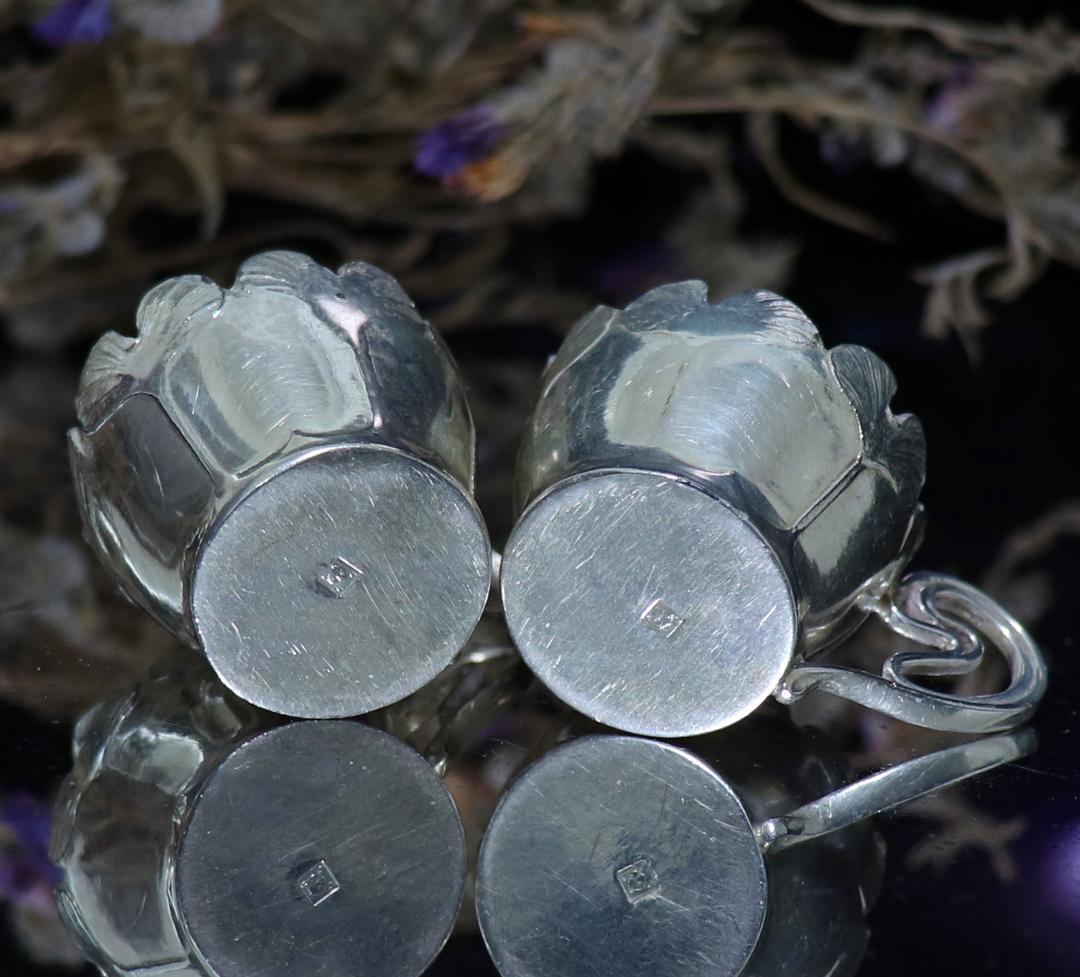 アンティーク・クリストフル 激レア イチョウ文 カップ 調味料入れ ペア 2個