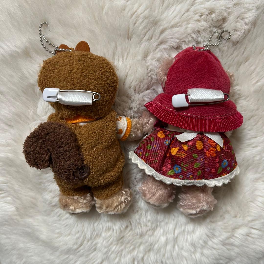 ディズニーシー ぬいぐるみバッジ ダッフィー シェリーメイ 秋のぼう