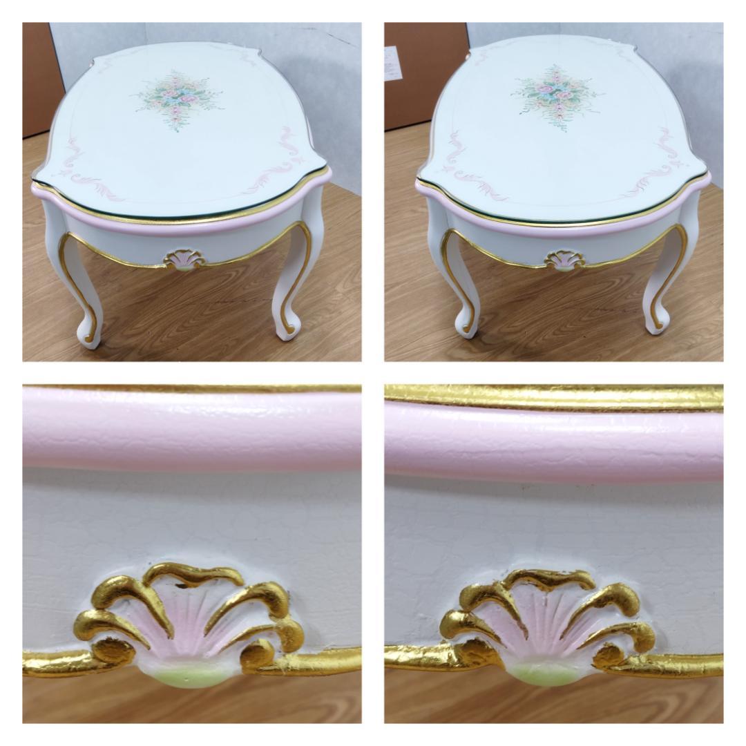 K♦194 ロココ アントワネット Rフォルムセンターテーブル 訳あり未使用品