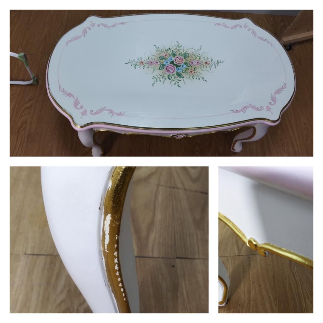 K♦194 ロココ アントワネット Rフォルムセンターテーブル 訳あり未使用品