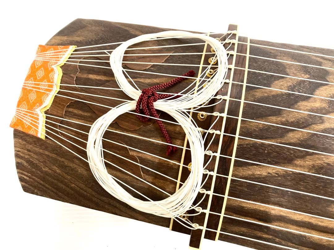 ◇和琴◇13弦琴 蒔絵あり183cm 琴柱／丸袋／琴カバー付き【引き取り歓迎】