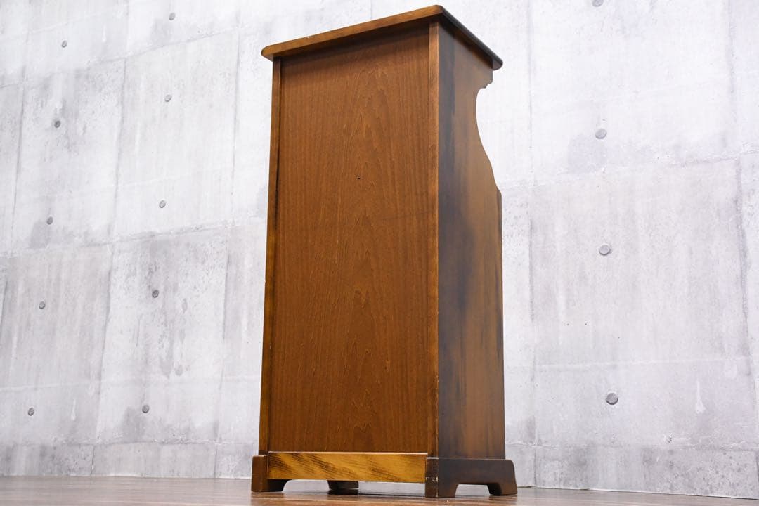 ECK53 オールドカリモク コロニアル 電話台 飾り台 花台 カタカナ表記