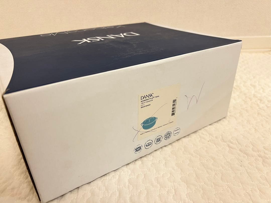 ダンスク ホワイト 新品未使用 両手鍋 18cm DANSK