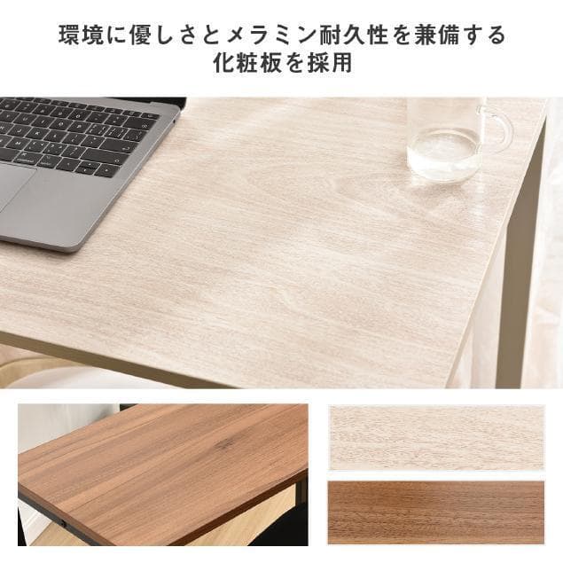 【2個セット】パソコンデスク 3段シェルフ付 オフィスデスク 【ホワイト】