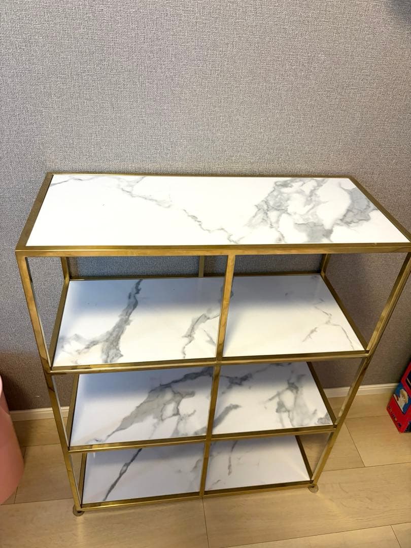 Francfranc フランフラン レーヌ シェルフ 棚 2s 4段　大理石調