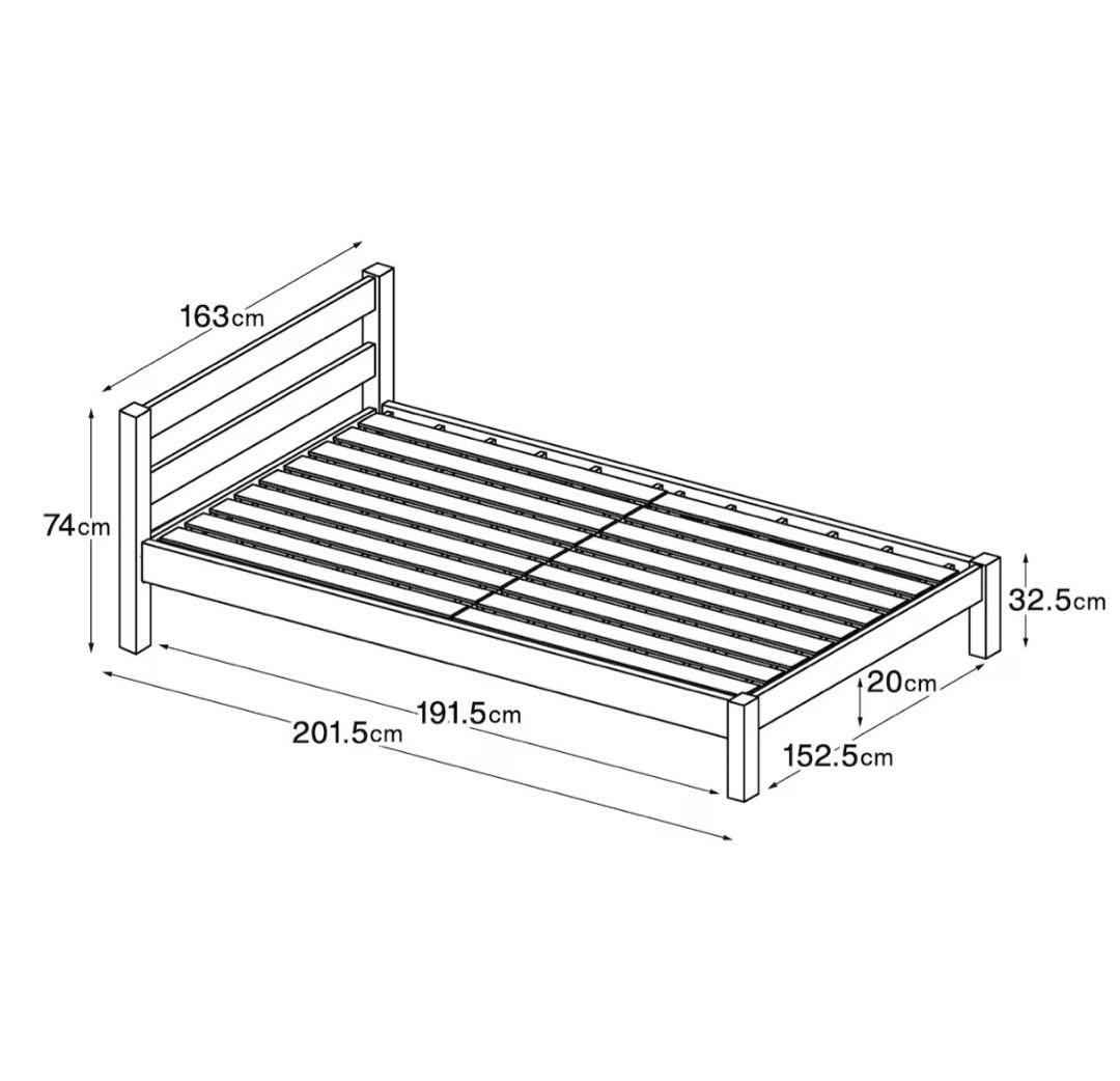 無印良品ベッドクイーン& IKEAマットレス 【ほぼ未使用】美品【直接受取希望】