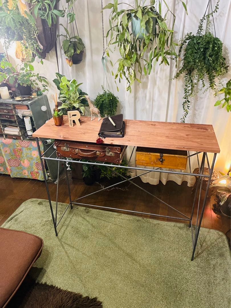 デスク　テーブル　カウンターラック　アイアン家具　ハンドメイド　オーダーメイド