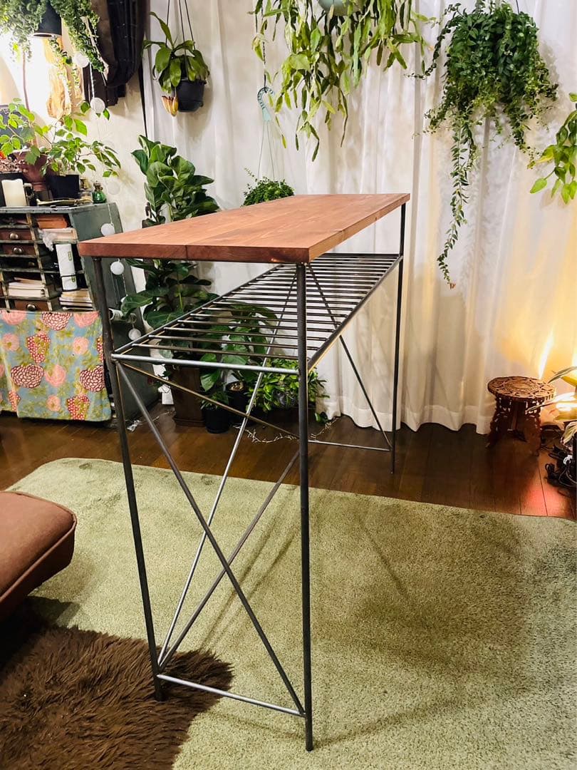 デスク　テーブル　カウンターラック　アイアン家具　ハンドメイド　オーダーメイド