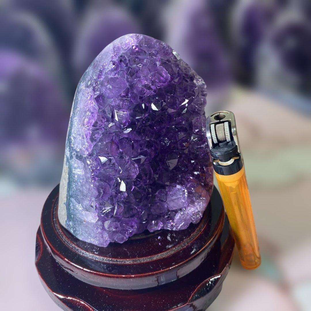 極上】ウルグアイアメジストクラスター原石（幸運水晶）天然紫水晶