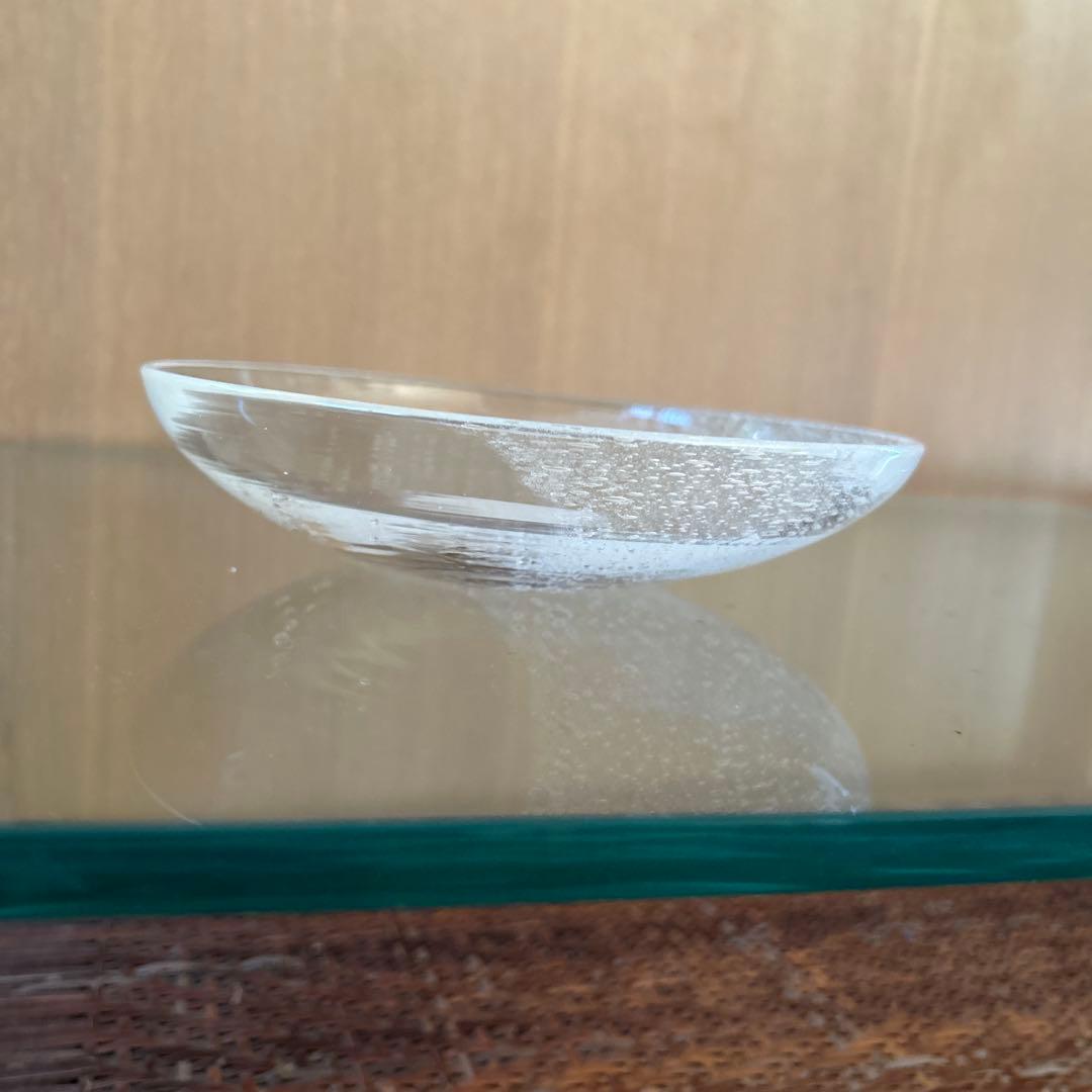 新品◆108荒川尚也　気泡　アワガラス平鉢M 16.0cm 2枚　宙吹きガラス