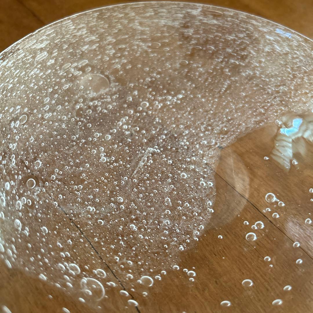 新品◆108荒川尚也　気泡　アワガラス平鉢M 16.0cm 2枚　宙吹きガラス